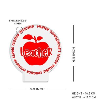 Teacher Appreciation Night Lamp with Warm White Light Thank You Gifts for Teacher from Student