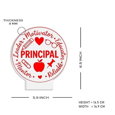Principal Motivational Night Lamp with Warm White Light Thank You Gift for Principal School Principal Gift