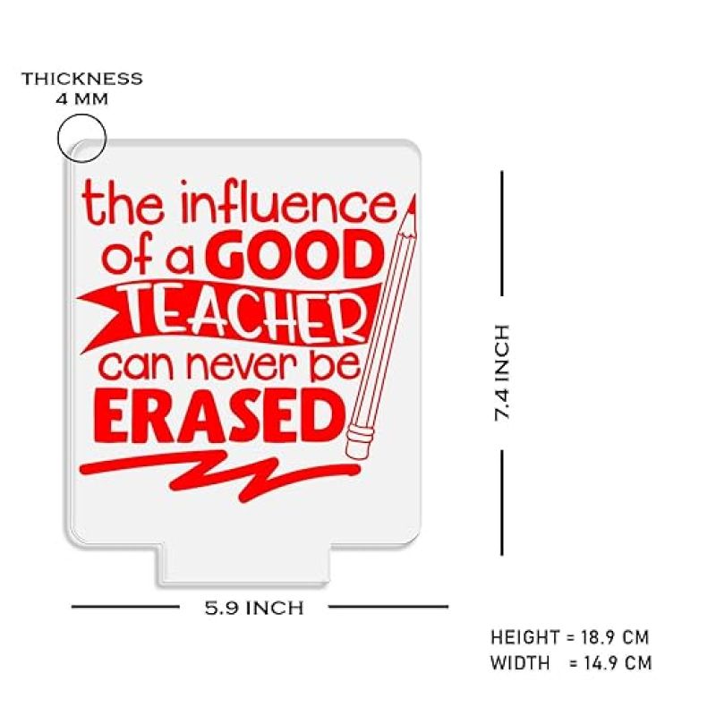 The Influence of a Good Teacher Can Never Be Erased Engraved Night Lamp with Multicolored Light Teacher Appreciation Gift Teachers Day Gift  Birthday Gift for Teacher