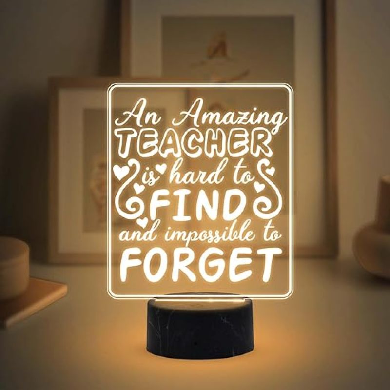 An Amazing Teacher Engraved Led Night Lamp with Warm White Light Thankyou Gift for Teacher | Appreciation Gifts for Teacher