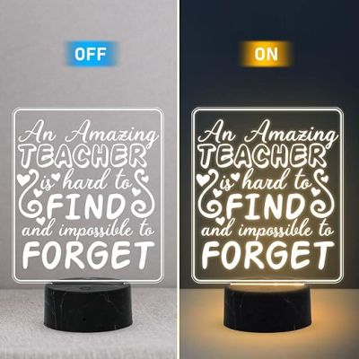 An Amazing Teacher Engraved Led Night Lamp with Warm White Light Thankyou Gift for Teacher | Appreciation Gifts for Teacher