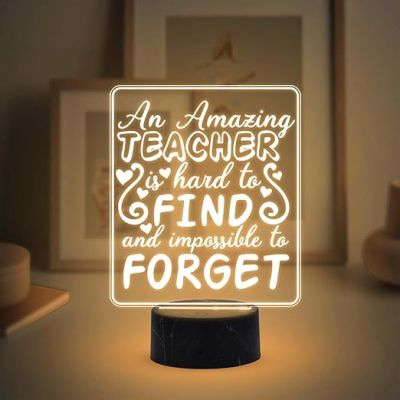 An Amazing Teacher Engraved Led Night Lamp with Warm White Light Thankyou Gift for Teacher | Appreciation Gifts for Teacher