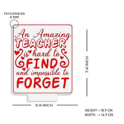 An Amazing Teacher Engraved Led Night Lamp with Warm White Light Thankyou Gift for Teacher | Appreciation Gifts for Teacher