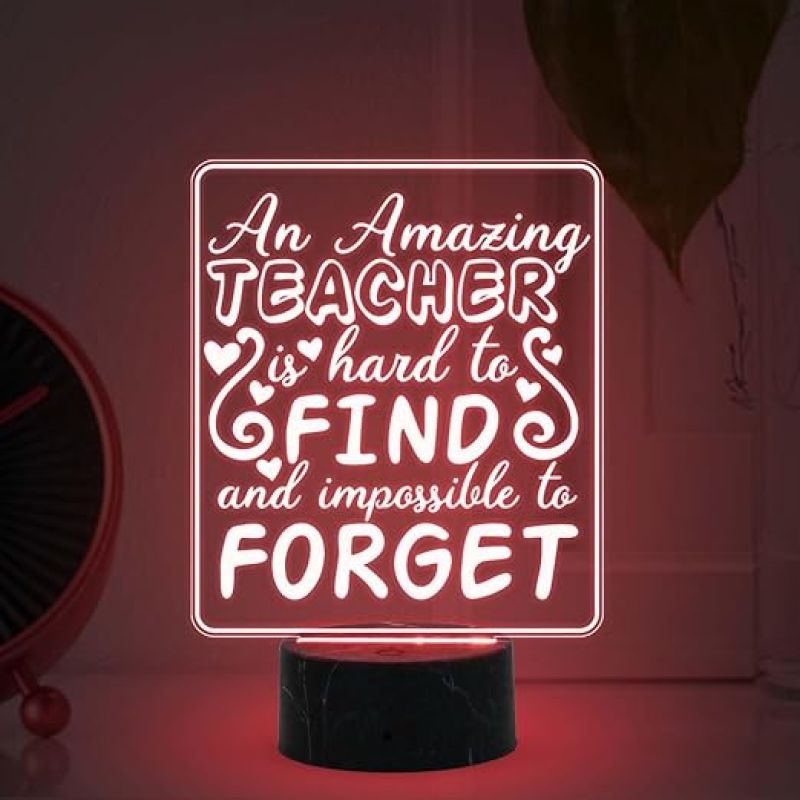 An Amazing Teacher Engraved Led Night Lamp Multicolored Light Thankyou Gift for Teacher Appreciation Gifts for Teacher