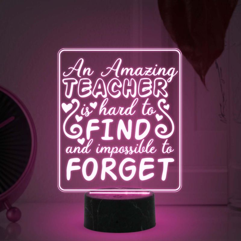 An Amazing Teacher Engraved Led Night Lamp Multicolored Light Thankyou Gift for Teacher Appreciation Gifts for Teacher