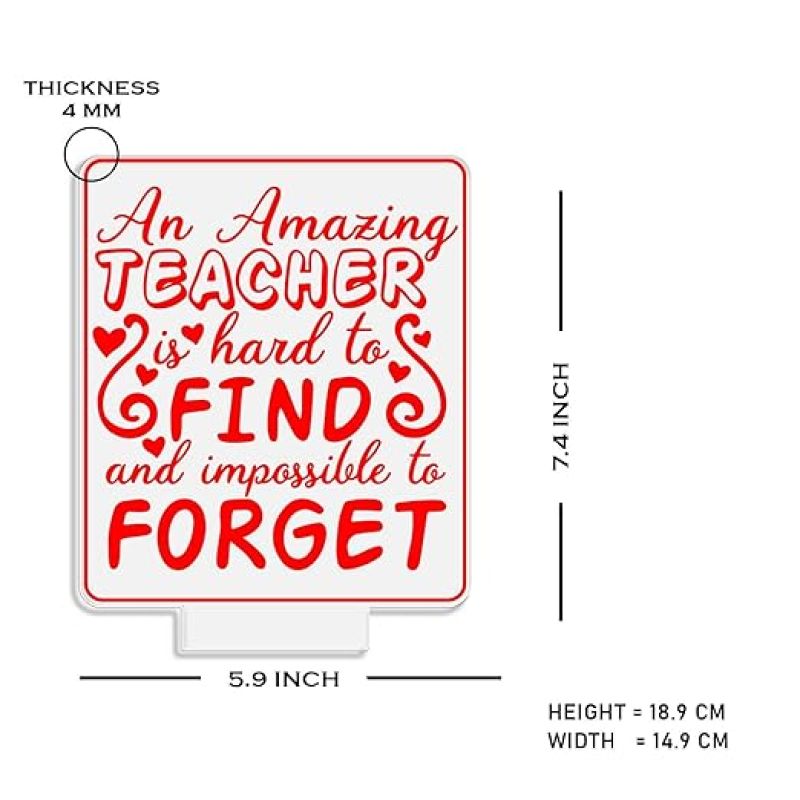 An Amazing Teacher Engraved Led Night Lamp Multicolored Light Thankyou Gift for Teacher Appreciation Gifts for Teacher