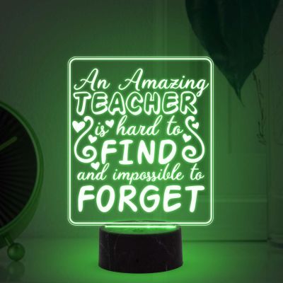 An Amazing Teacher Engraved Led Night Lamp Multicolored Light Thankyou Gift for Teacher Appreciation Gifts for Teacher