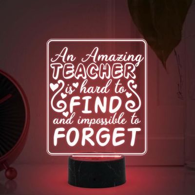 An Amazing Teacher Engraved Led Night Lamp Multicolored Light Thankyou Gift for Teacher Appreciation Gifts for Teacher