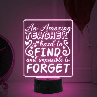An Amazing Teacher Engraved Led Night Lamp Multicolored Light Thankyou Gift for Teacher Appreciation Gifts for Teacher