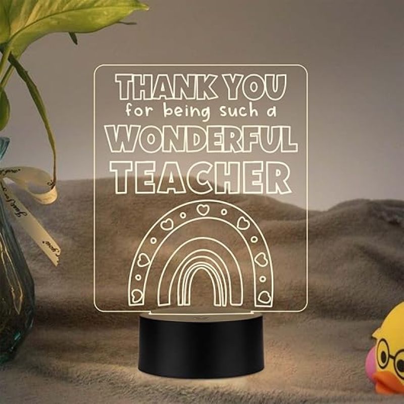 Thankyou for Being Such A Wonderful Teacher Engraved Night Lamp Teachers Day Gift Items  School Teacher Gift Warm White Light