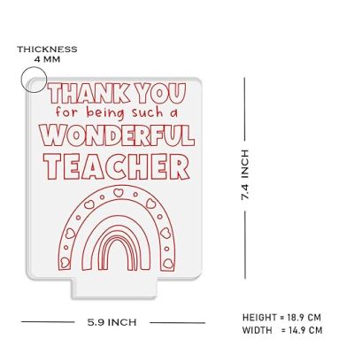 Thankyou for Being Such A Wonderful Teacher Engraved Night Lamp Teachers Day Gift Items   School Teacher Gift  Multicolored Light