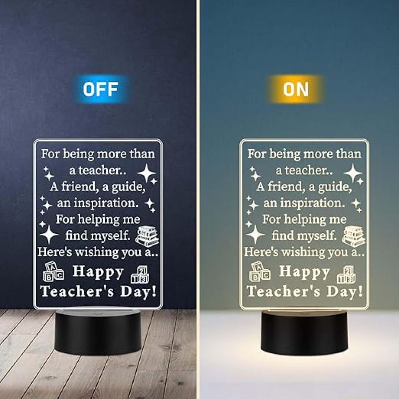 Teachers Day Gift Lamp | Teachers Day Gift from Student |Thankyou Gift for Madam & Sir  Warm White Light