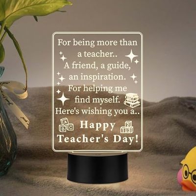Teachers Day Gift Lamp | Teachers Day Gift from Student |Thankyou Gift for Madam & Sir  Warm White Light