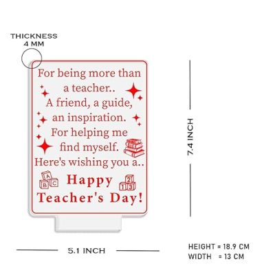Happy Teachers Day Gift Lamp Teachers Day Gift from Student Thankyou Gift for Madam & Sir  Automatic Color Changing Light