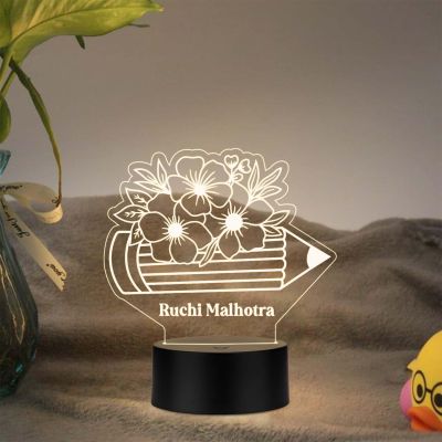 Personalized Night Light for Teacher  Custom Gift for Teacher Best Teacher Ever LED Acrylic Light Lamp  Thank You Gifts for Teachers from Student  Warm White Light