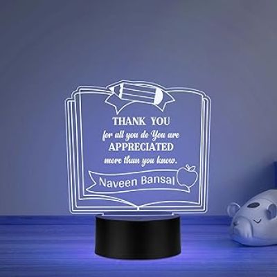 Personalized Teacher Appreciation Gift Thankyou Gift for Teacher Sir Madam  Teachers Day Gift  Birthday Gift for Teacher Multicolored Light