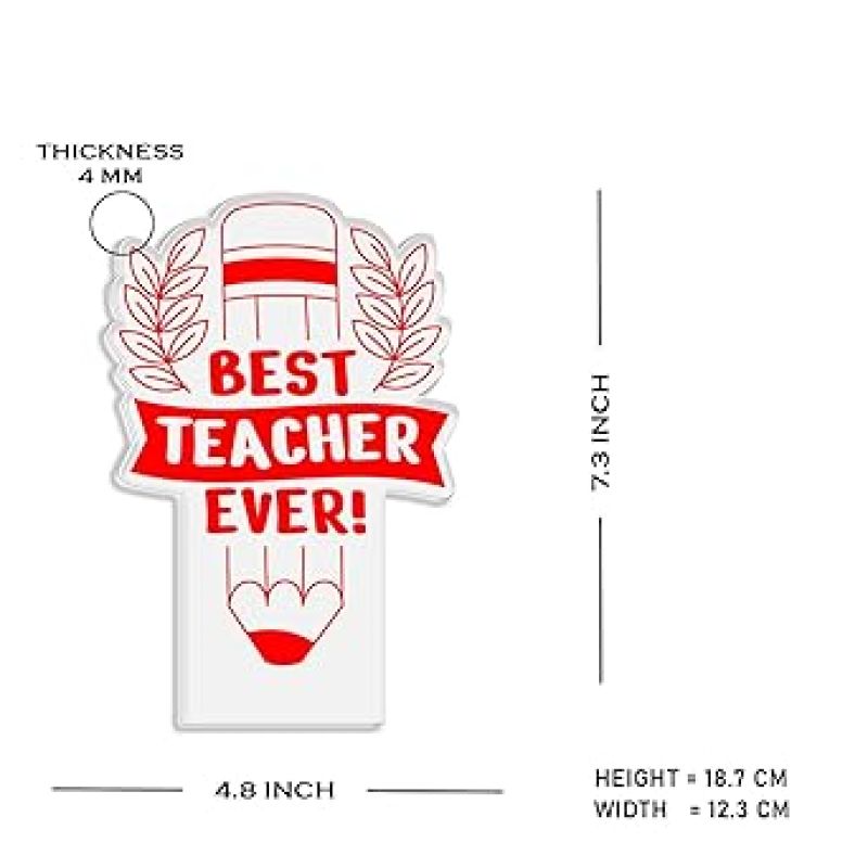 3D Illusion Best Teacher Ever Led Desk Table Lamp Teachers Day Gift Office & Home Decoration Light Memorable Gift for Teacher Madam Sir Multicolored Light