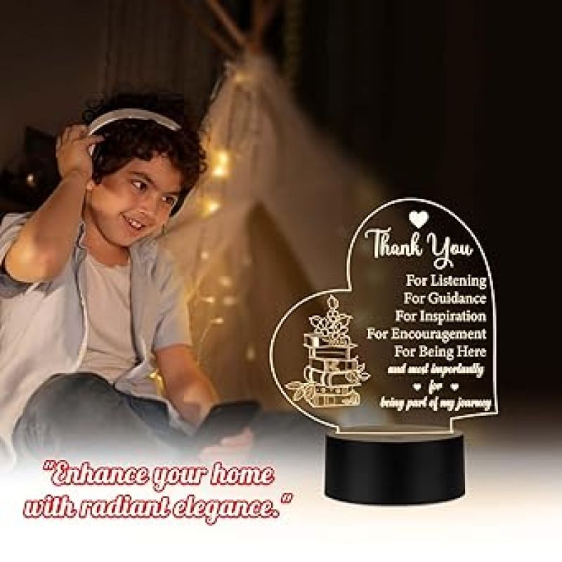 Thankyou Gift for Teacher from Student Inspirational Gift for Teachers Teacher Appreciation Gift Warm White Light
