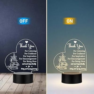 Thankyou Gift for Teacher from Student Inspirational Gift for Teachers Teacher Appreciation Gift Warm White Light