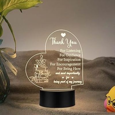 Thankyou Gift for Teacher from Student Inspirational Gift for Teachers Teacher Appreciation Gift Warm White Light