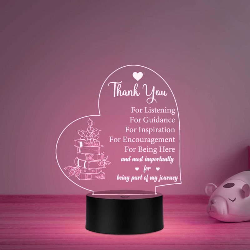 Thankyou Gift for Teacher from Student  Inspirational Gift for Teachers Teacher Appreciation Gift Automatic Color Changing Light