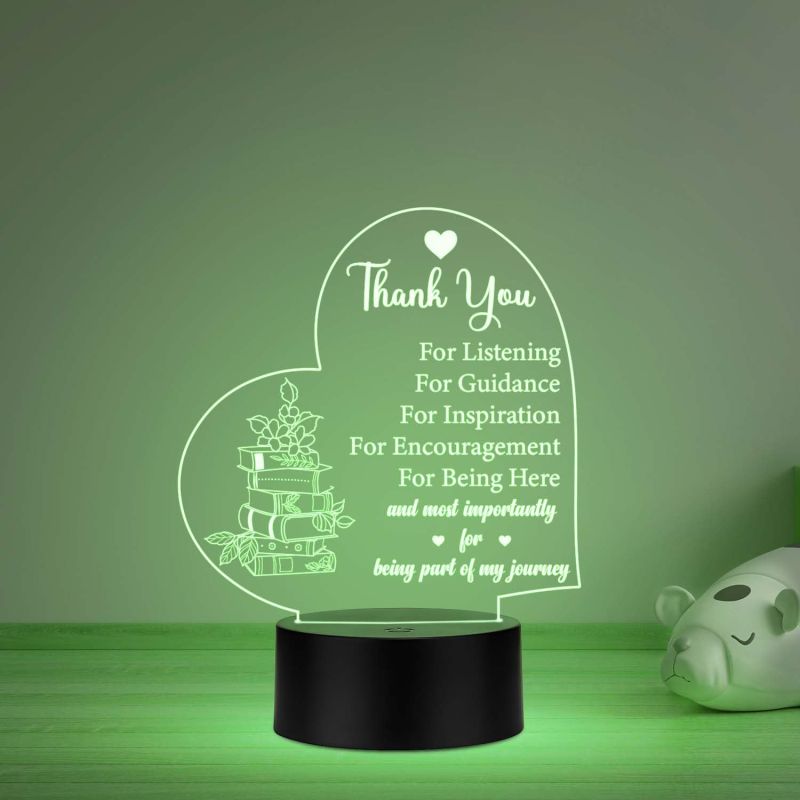 Thankyou Gift for Teacher from Student  Inspirational Gift for Teachers Teacher Appreciation Gift Automatic Color Changing Light