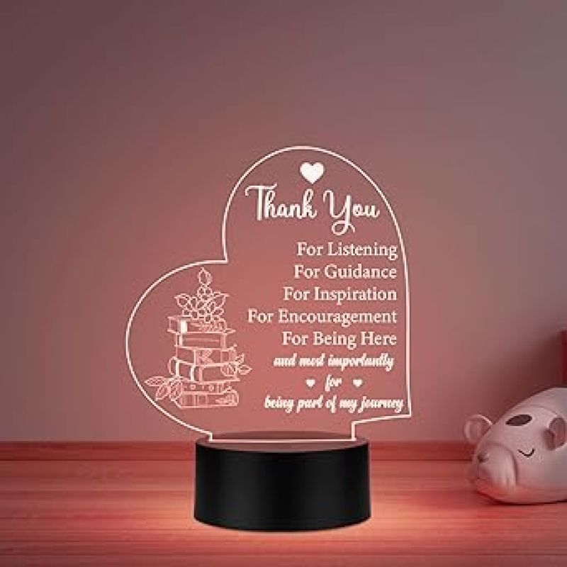 Thankyou Gift for Teacher from Student  Inspirational Gift for Teachers Teacher Appreciation Gift Automatic Color Changing Light