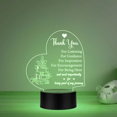 Thankyou Gift for Teacher from Student  Inspirational Gift for Teachers Teacher Appreciation Gift Automatic Color Changing Light