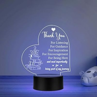 Thankyou Gift for Teacher from Student  Inspirational Gift for Teachers Teacher Appreciation Gift Automatic Color Changing Light
