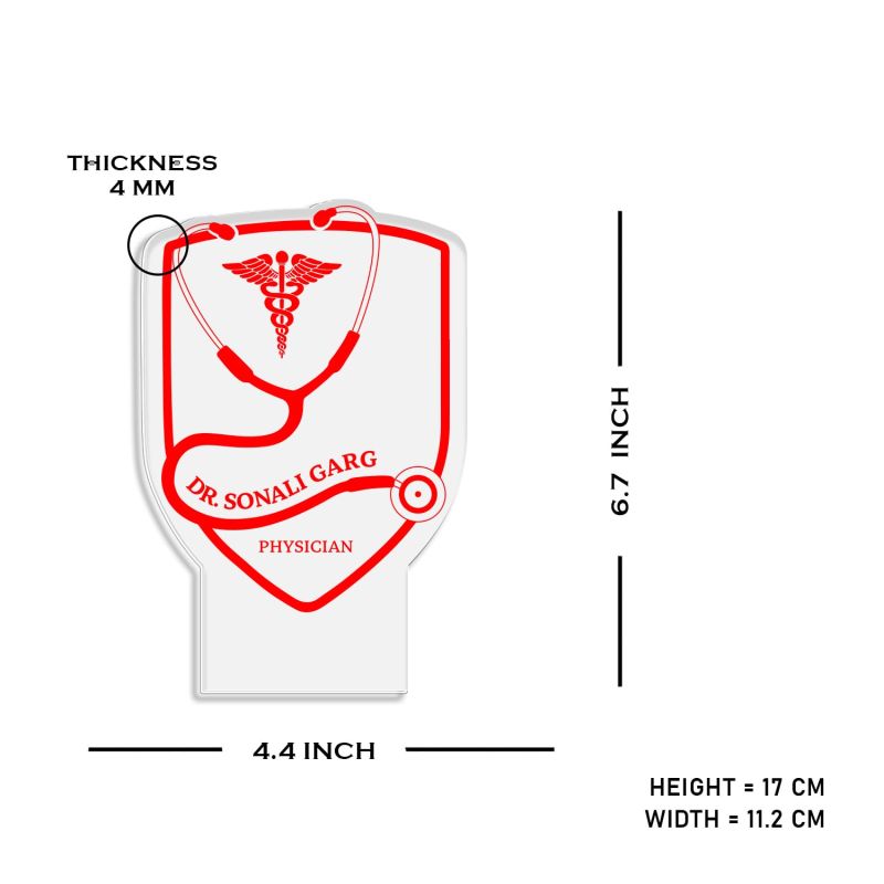 Personalized Doctor Name Plate Doctor Symbol with Stethoscope LED Lamp Thankyou Gift for Doctor Birthday Gift for Doctor Multicolored Light