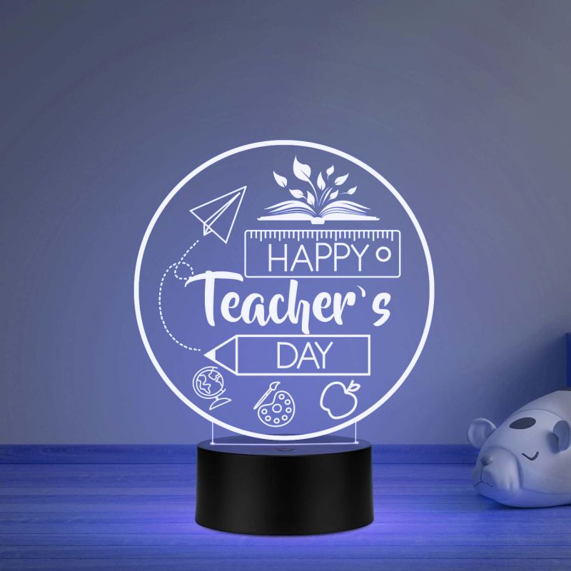 Happy Teachers Day Gift from Student Appreciation Gift Thank You Teacher Light for Sir & Mam School Teacher Gift from Students Teacher's Day Gift Multicolored