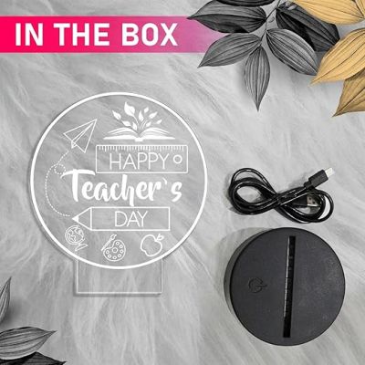 Happy Teachers Day Gift from Student Appreciation Gift Thank You Teacher Light for Sir & Mam School Teacher Gift from Students Teacher's Day Gift Multicolored