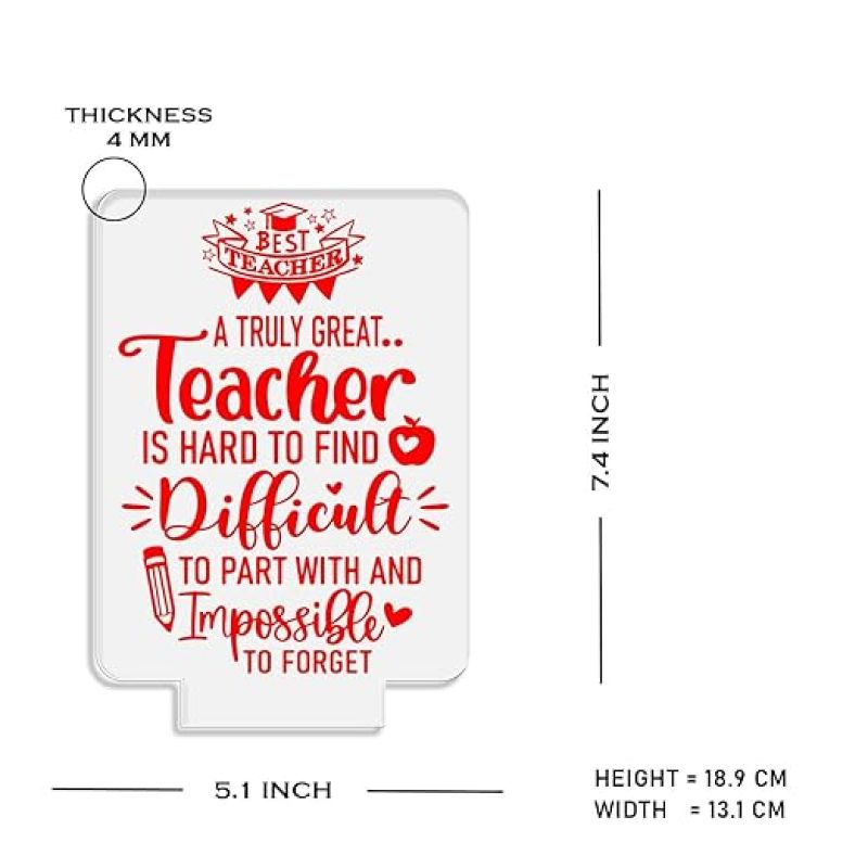 A Truly Great Teacher Engraved Night Lamp Inspirational Night Light  Thankyou Gift for Teacher from Student Automatic Color Changing Light