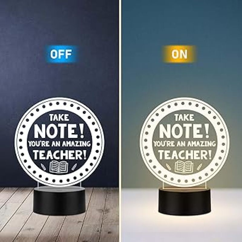 You are an Amazing Teacher Engraved Night Lamp with Warm White Light Gift for Teachers Day from Student