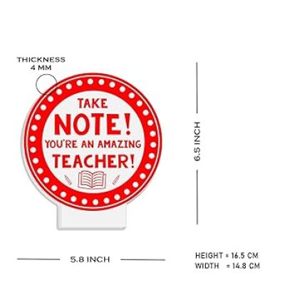 You are an Amazing Teacher Engraved Night Lamp with Automatic Color Changing Light Gift for Teachers Day from Student