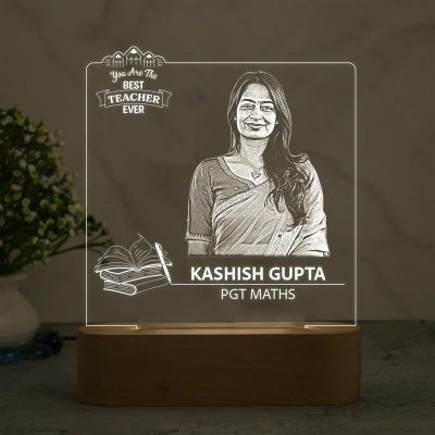 Personalized Photo Led Lamp Teachers Day Gift for Teacher, Professor, Principal, Sir, Madam, Ma'am | Appreciation Gift for Teacher Warm White Light