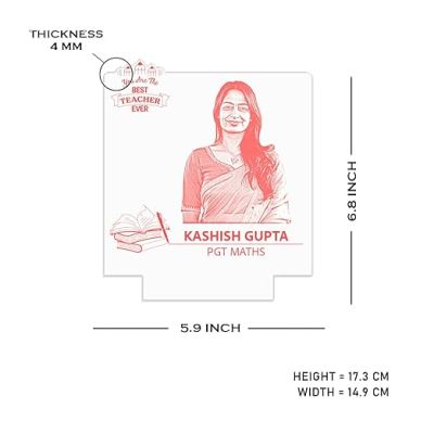 Personalized Photo Led Lamp Teachers Day Gift for Teacher, Professor, Principal, Sir, Madam, Ma'am | Appreciation Gift for Teacher Warm White Light