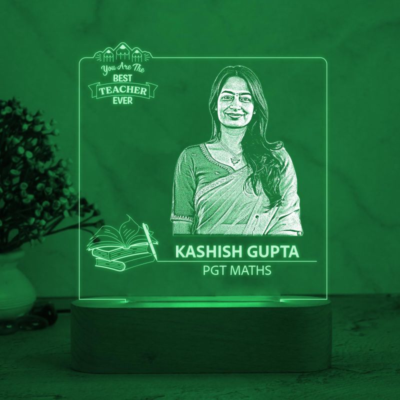 Personalized Photo Led Lamp Teachers Day Gift for Teacher, Professor, Principal, Sir, Madam, Ma'am Appreciation Gift for Teacher Automatic Color Changing Light