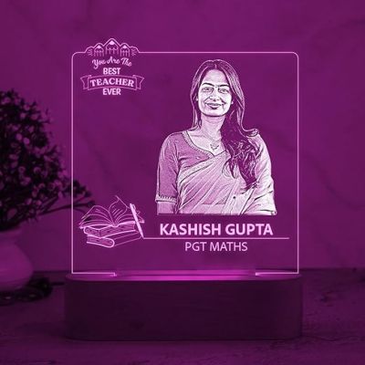 Personalized Photo Led Lamp Teachers Day Gift for Teacher, Professor, Principal, Sir, Madam, Ma'am Appreciation Gift for Teacher Automatic Color Changing Light