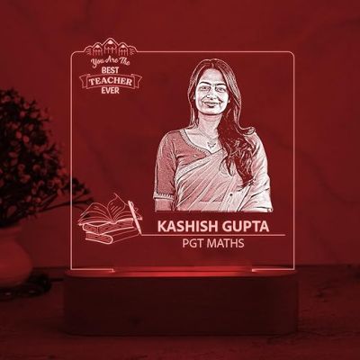 Personalized Photo Led Lamp Teachers Day Gift for Teacher, Professor, Principal, Sir, Madam, Ma'am Appreciation Gift for Teacher Automatic Color Changing Light