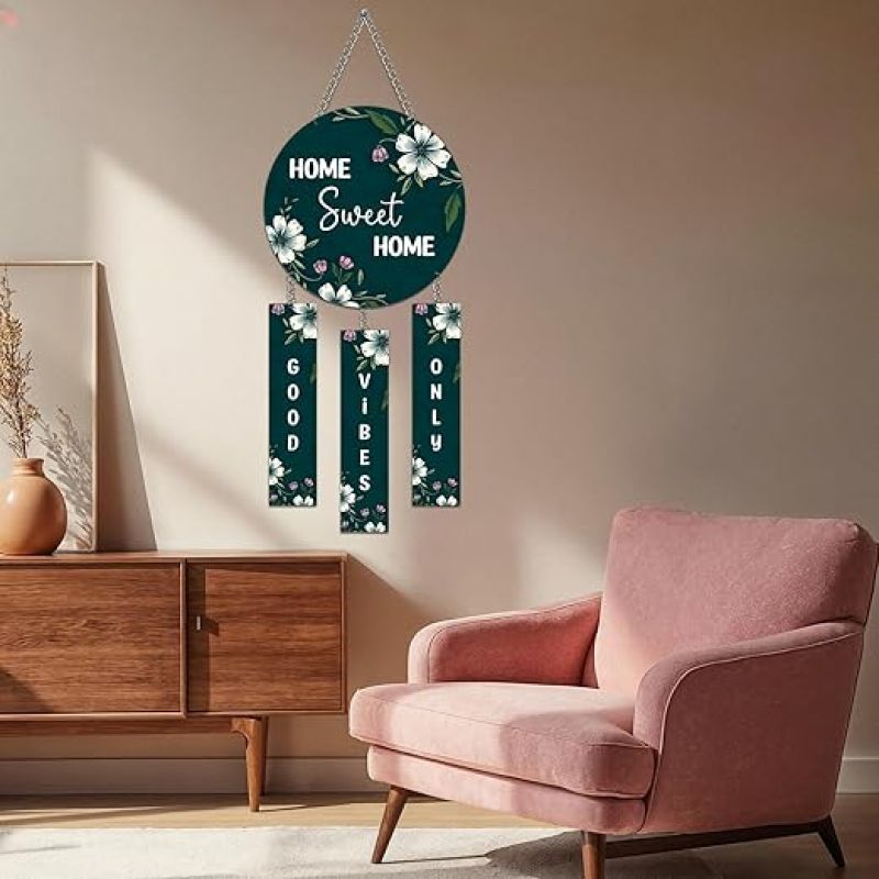 Home Sweet Home Wooden Wall Hanging For Wall Art Wall Decor for Living Room Decorative Items for Home Door Decoration Good Vibes Only Wall Decor