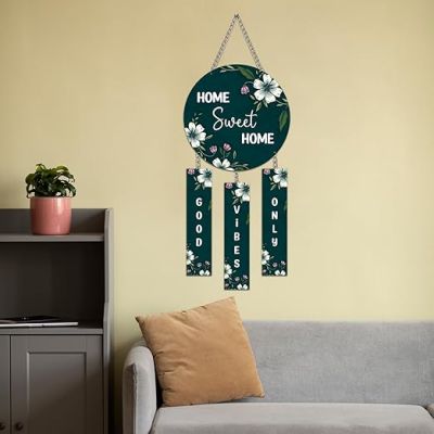 Home Sweet Home Wooden Wall Hanging For Wall Art Wall Decor for Living Room Decorative Items for Home Door Decoration Good Vibes Only Wall Decor