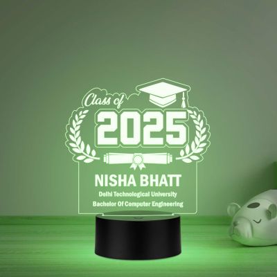 Customized with University Name & Year Personalized Graduation Gift Lamp Gift for Daughter & Son, College Students, Doctor, Law Students, Engineers, Nurse Multicolored