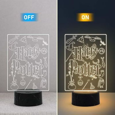 3D Illusion Harry Porter LED Desk Table Lamp with Warm White Light Gift for Girls, Boys, Brother, Friends Harry Potter Theme Return Gift