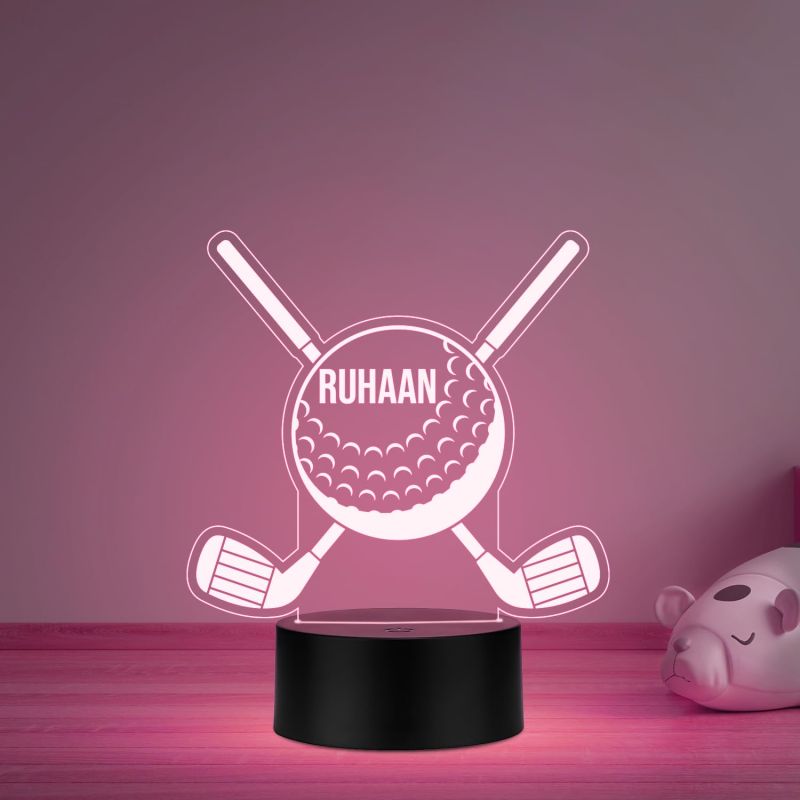 Personalized Golf Ball LED Night Lamp Gift for Golf Player Birthday Gift for Golf Lover Gaming Player Gift Multicolored Light