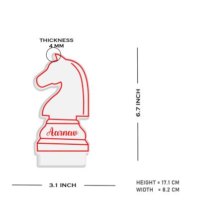 Personalized Gaming Led Lamp Customized with Name Gift for Sports Player Birthday Gift for Sports Mam & Women Warm White Light (Gift for Chess Player)