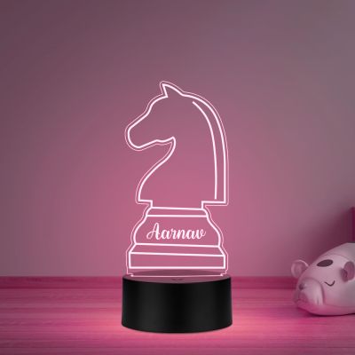 Personalized Gaming Led Lamp Customized with Name Gift for Sports Player Birthday Gift for Sports Mam & Women Multicolored Light (Chess Player Gift)