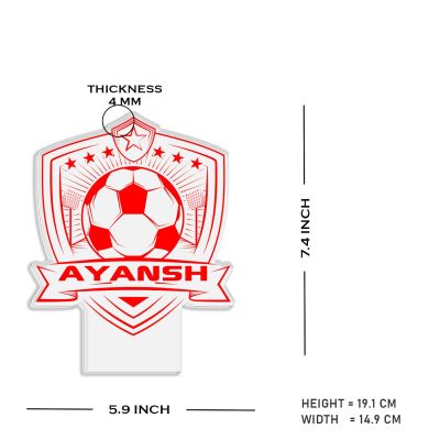 Personalized Gaming Led Lamp Customized with Name Gift for Sports Player Birthday Gift for Sports Mam & Women Multicolored Light (Gift for Football Lover)