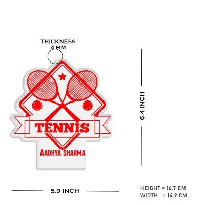 Personalized Gaming Led Lamp Customized with Name Gift for Sports Player Birthday Gift for Sports Mam & Women Multicolored Light (Gift for Tennis Lover)