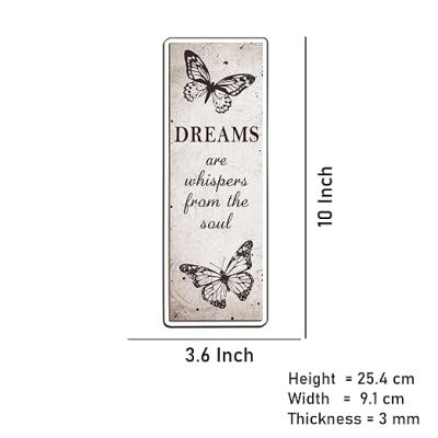 4 Pcs Butterfly Inspirational Quote Love Faith Believe Dream Wall Decor for Home & Office Wall Decor Wall Hanging Motivational Quote Gift